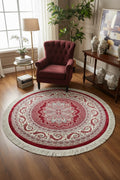 Quality Carpet Bamboo Rug Round – 8361C by Camel Carpet