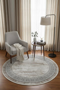 Quality Carpet Bamboo Rug Round – 0837C by Camel Carpet