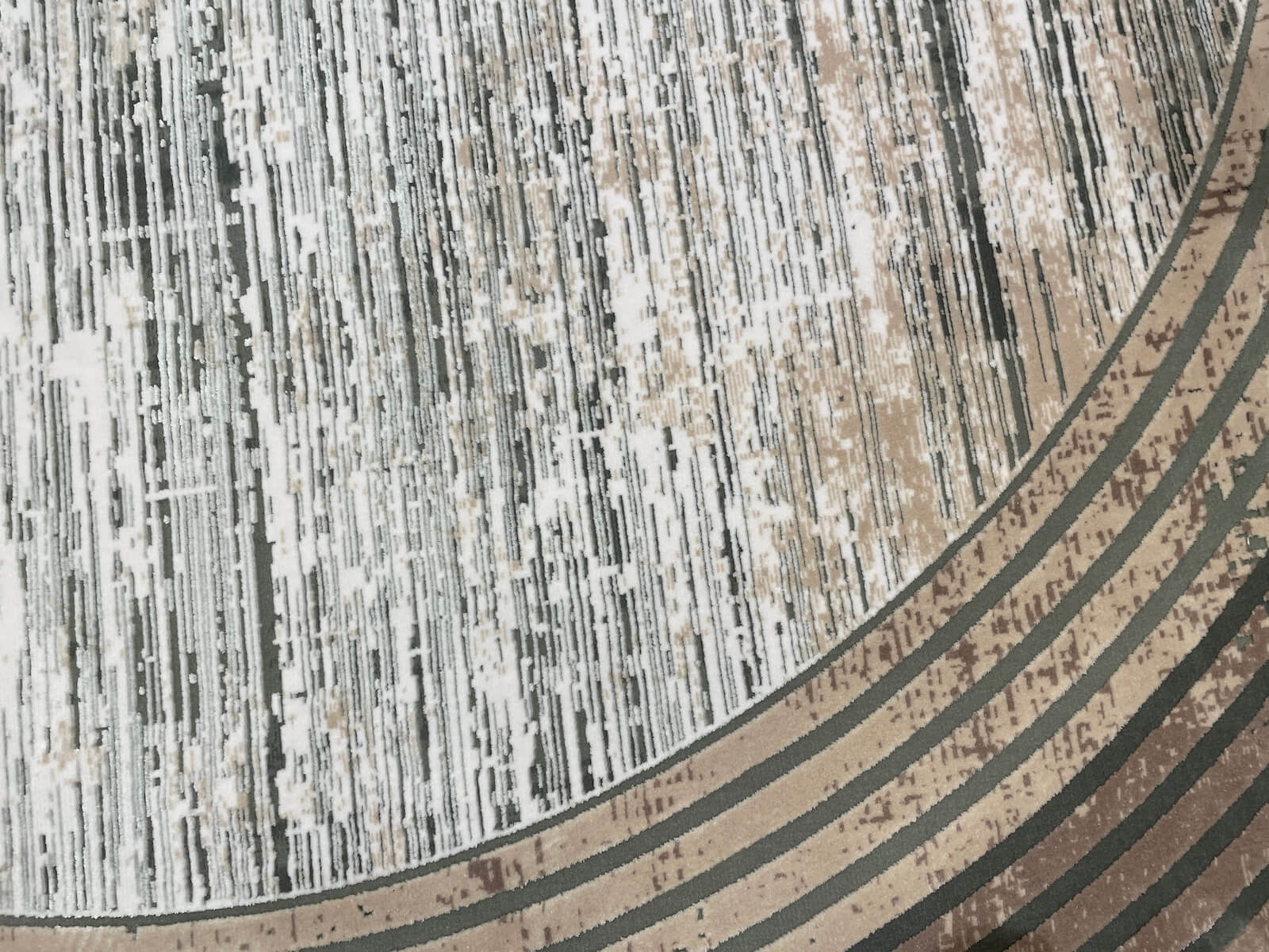 Quality Carpet Bamboo Rug Round – 0839C by Camel Carpet