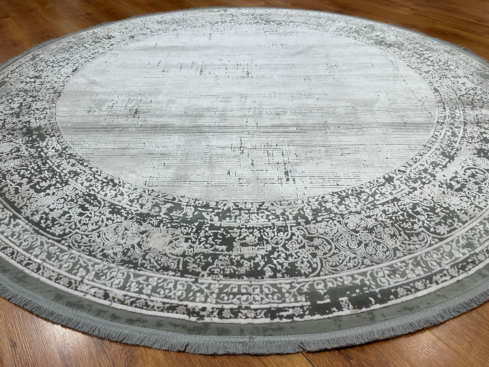 Quality Carpet Bamboo Rug Round – 0868B by Camel Carpet
