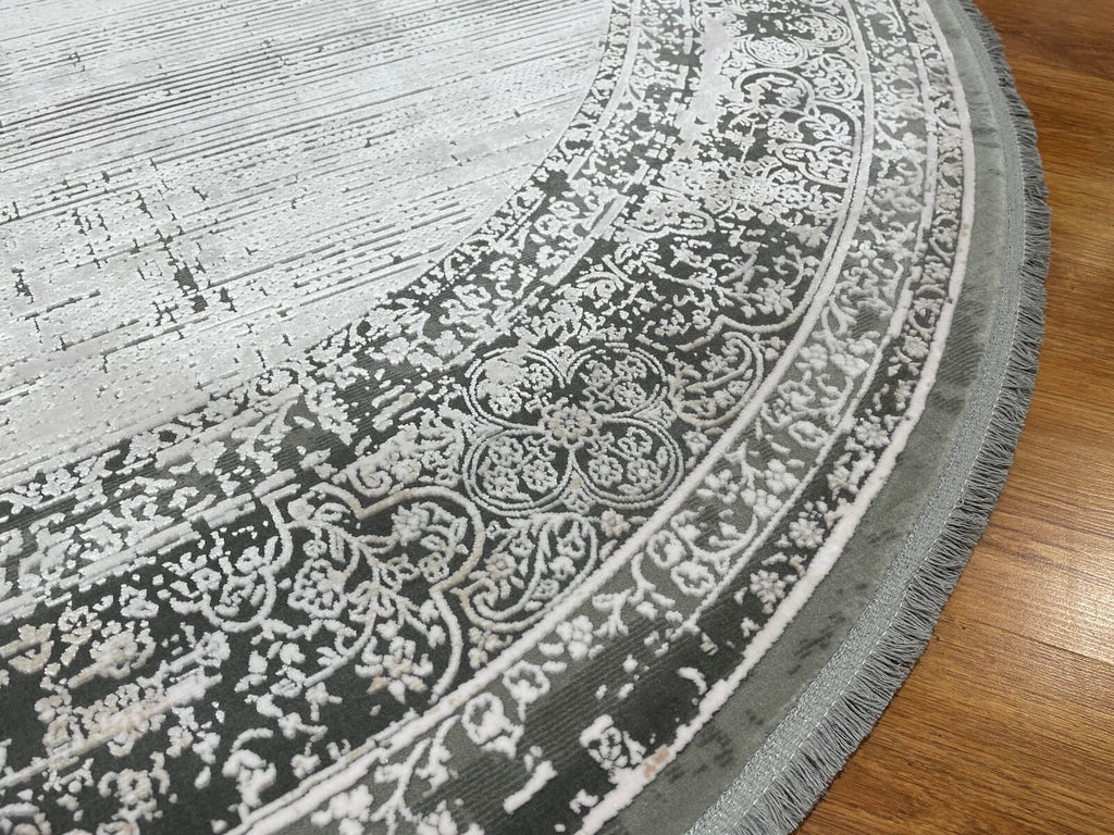 Quality Carpet Bamboo Rug Round – 0868B by Camel Carpet
