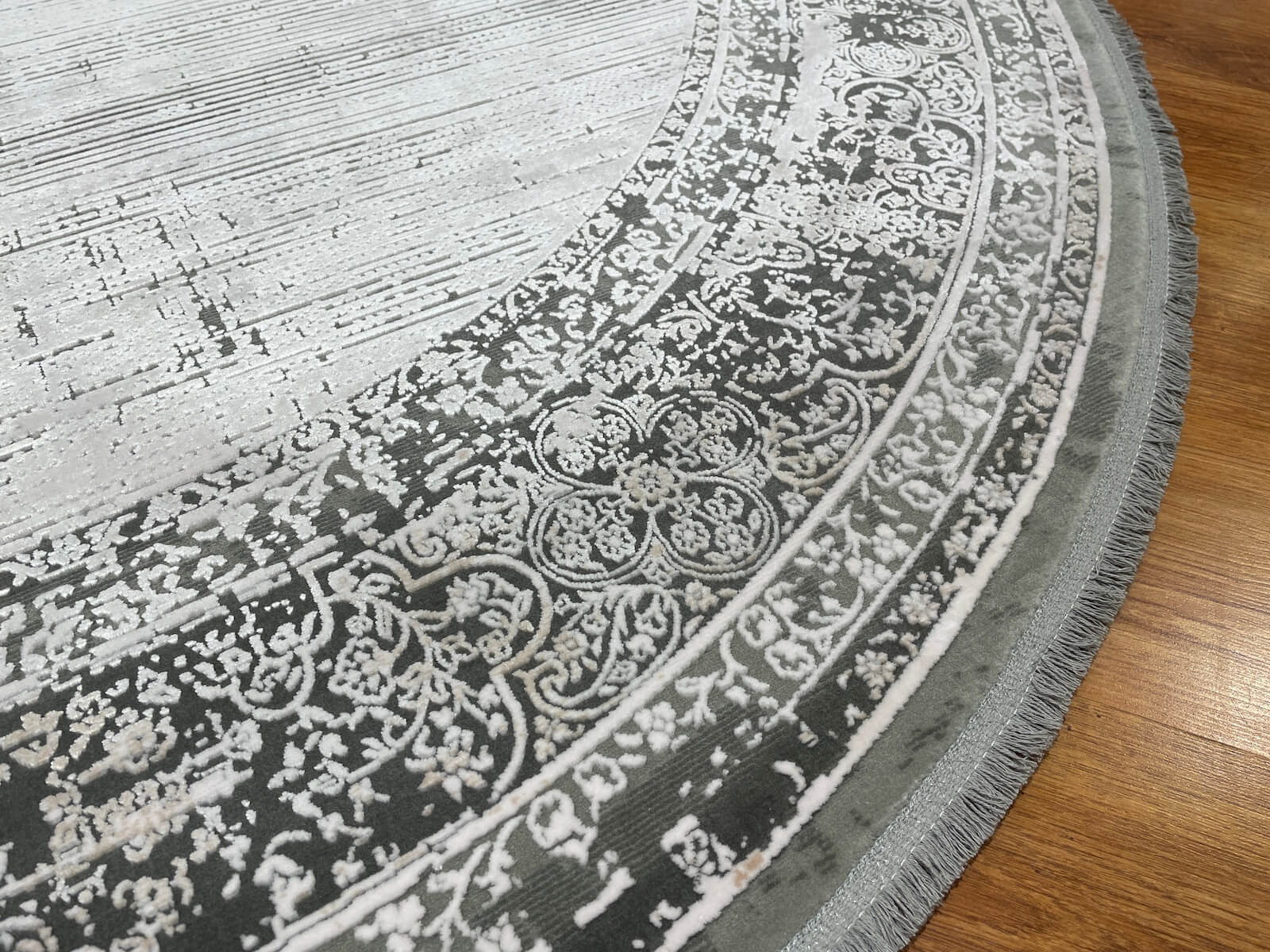 Quality Carpet Bamboo Rug Round – 0868B by Camel Carpet