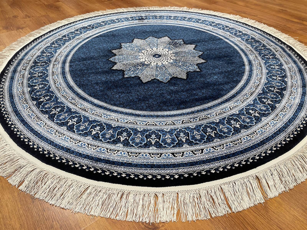 Quality Carpet Bamboo Rug Round – 9179C by Camel Carpet