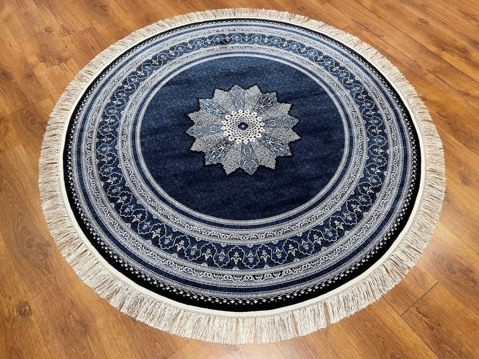Quality Carpet Bamboo Rug Round – 9179C by Camel Carpet