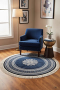 Quality Carpet Bamboo Rug Round – 9179C by Camel Carpet