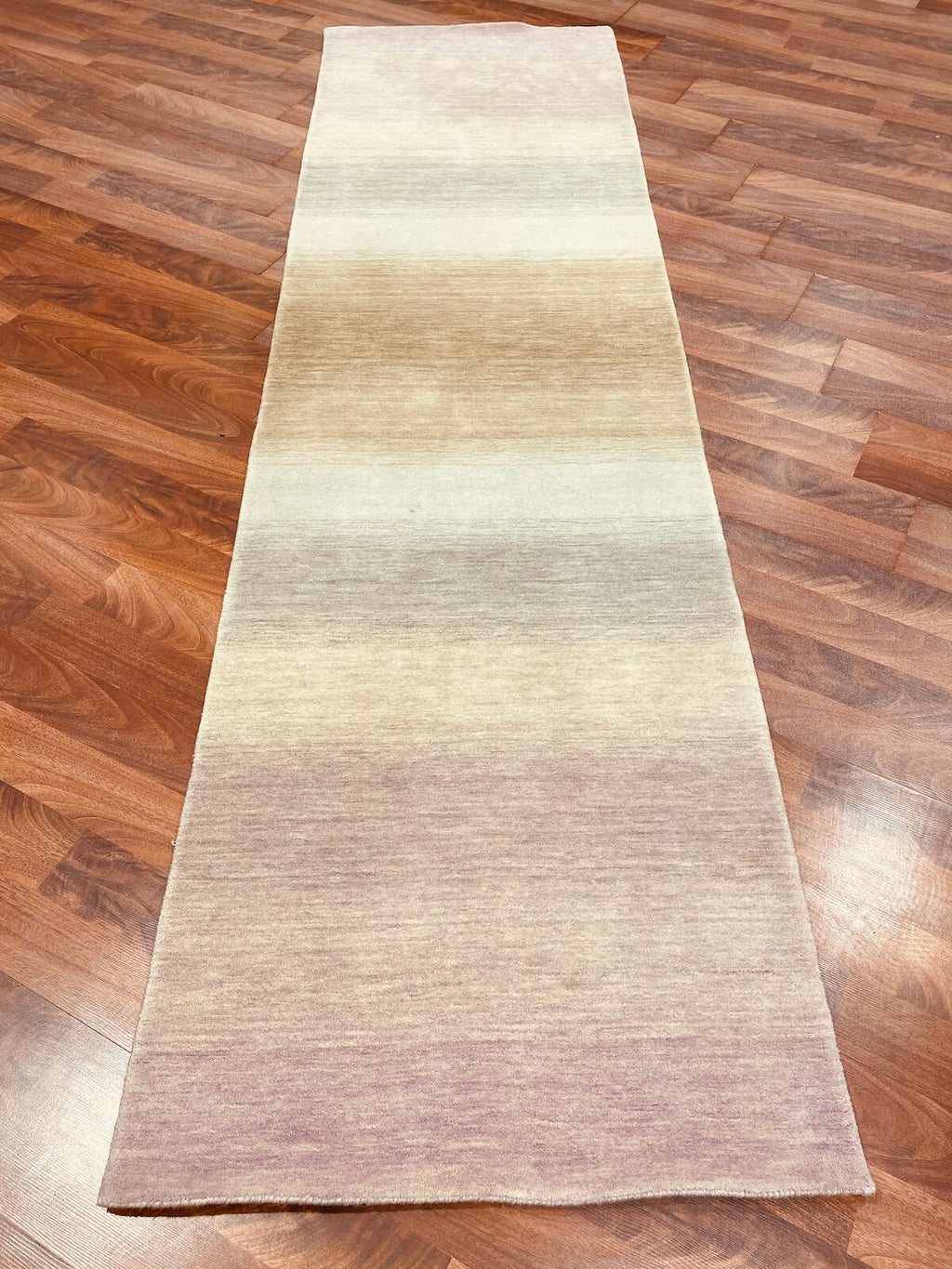 Lori Handwoven Cream Pudra Wool Runner Rug – 83X299 by Camel Carpet