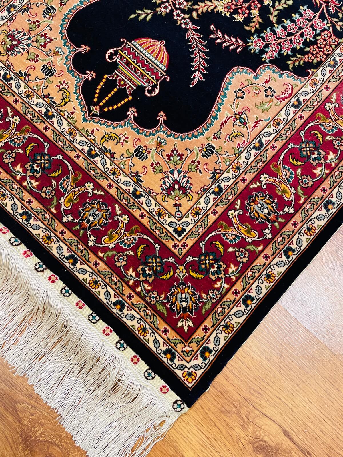 Pure Silk Mihrapli Handwoven Rug – 043668 by Camel Carpet