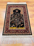 Pure Silk Mihrapli Handwoven Rug – 043668 by Camel Carpet