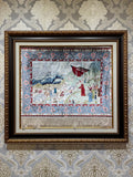 Pure Silk Handwoven Wall Art Rug – 037013 by Camel Carpet