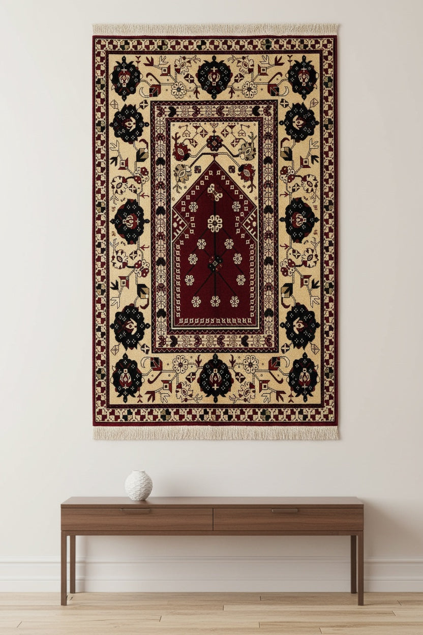 Sahra Mihrapli Usak Handwoven Rug by Camel Carpet