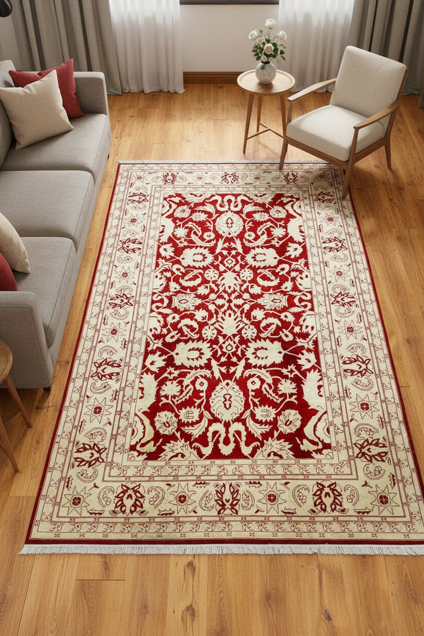 Sahra Usak Handwoven Rug – 198X287 by Camel Carpet