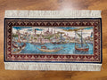 Shawl Patterntanat Kayigi Patterned Tablo Bamboo Rug by Camel Carpet