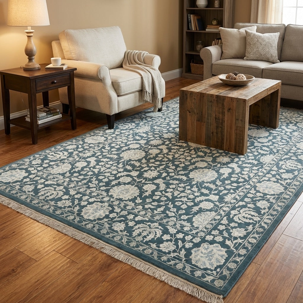 Siraze Silk-Blend Usak Handwoven Rug by Camel Carpet
