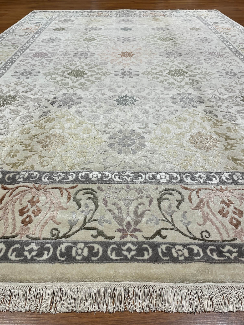 Siraze Silk-Blend Usak Handwoven Rug – 194X275 by Camel Carpet