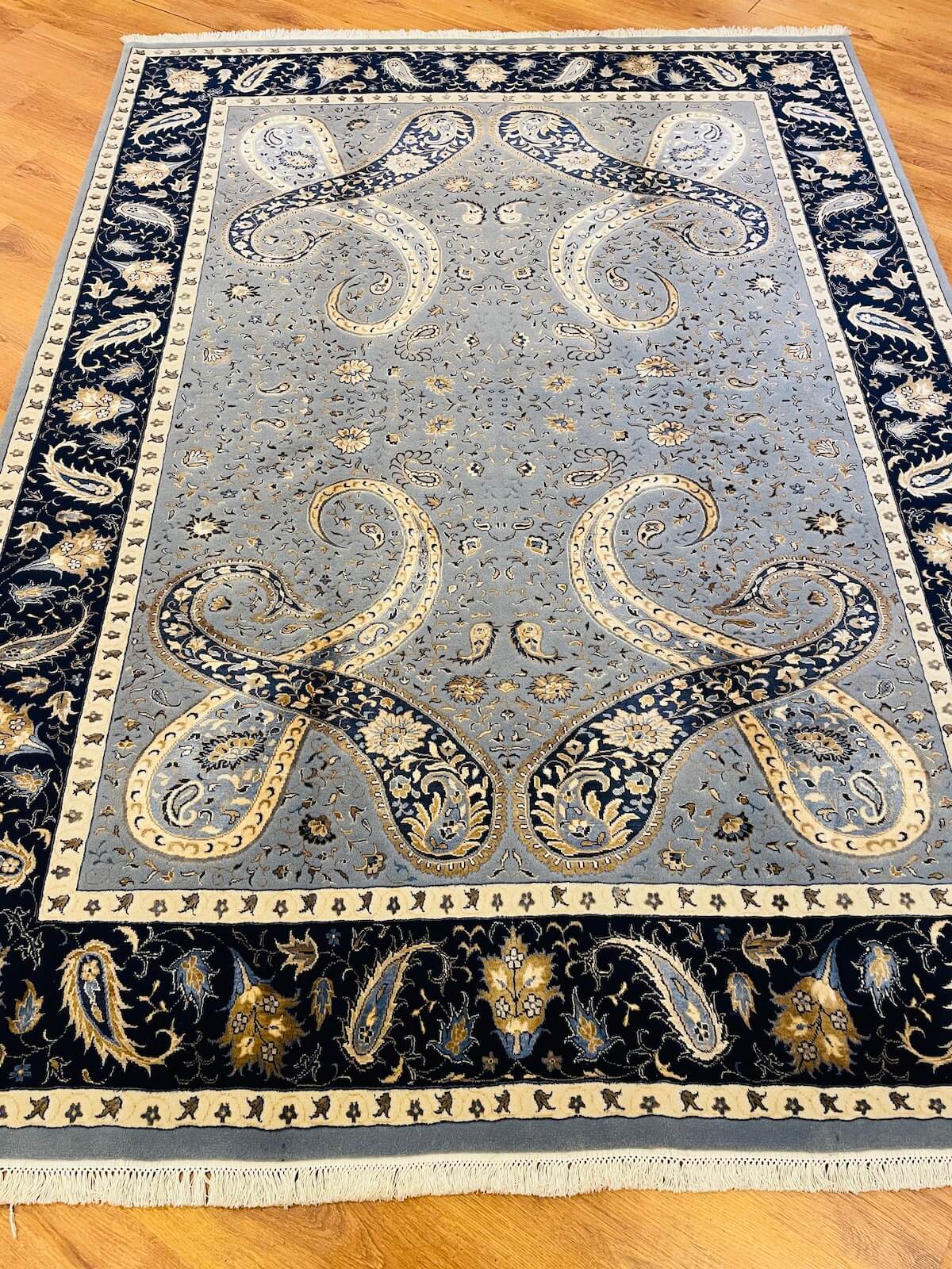 Siraze Silk-Blend Usak Handwoven Rug – 175X236 by Camel Carpet
