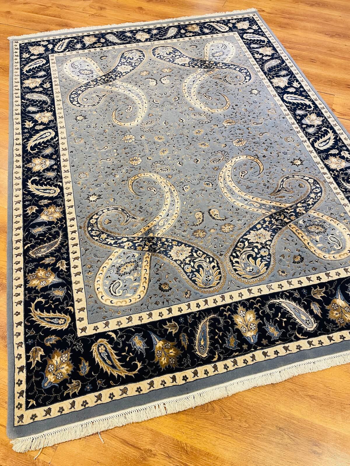 Siraze Silk-Blend Usak Handwoven Rug – 175X236 by Camel Carpet