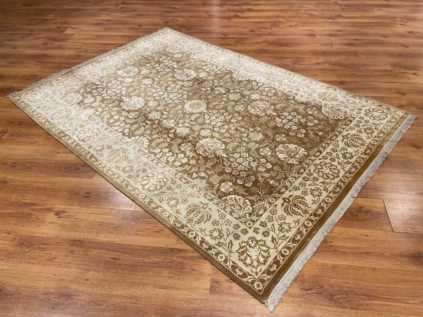 Siraze Silk-Blend Usak Handwoven Rug – 170X240 by Camel Carpet