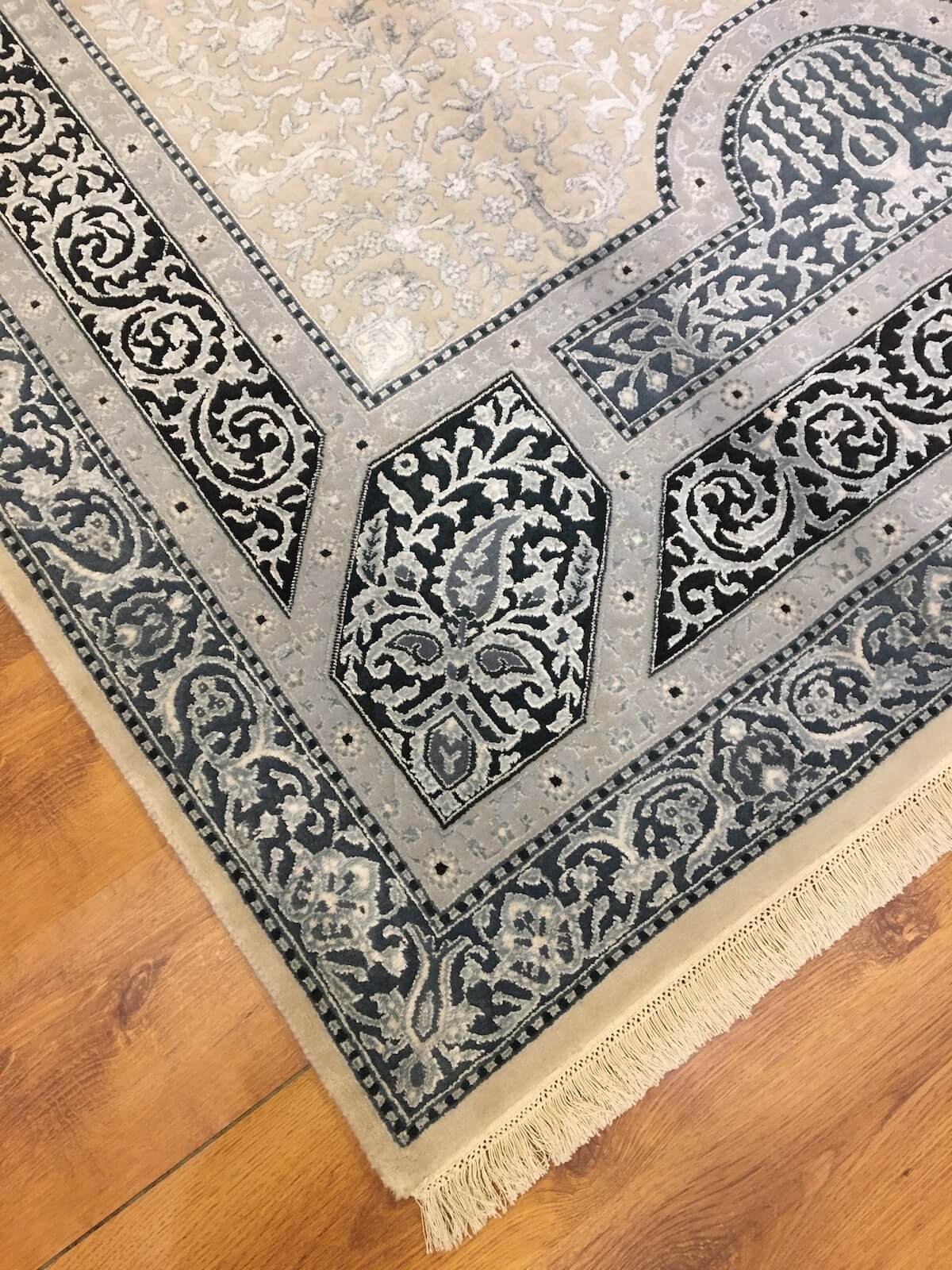Siraze Silk-Blend Usak Handwoven Rug by Camel Carpet