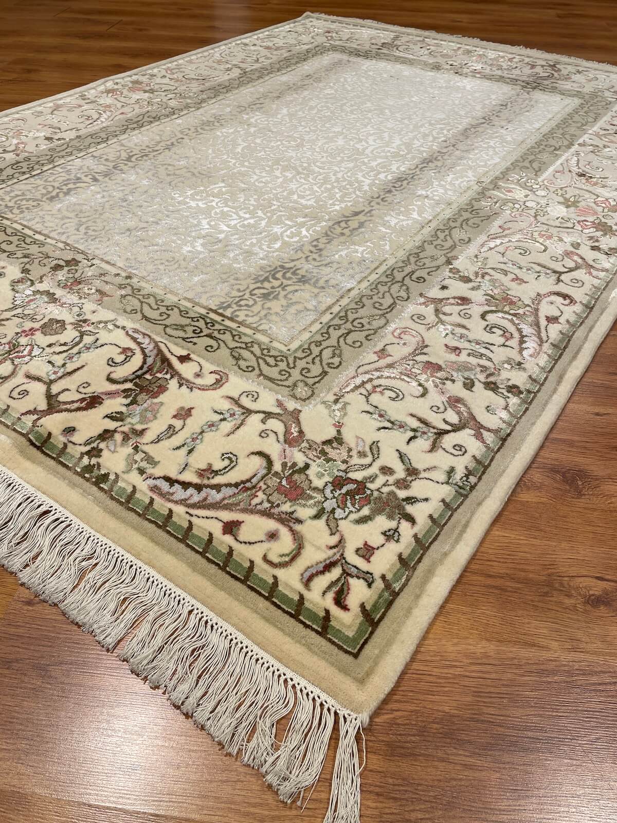 Siraze Silk-Blend Usak Handwoven Rug – 167X231 by Camel Carpet