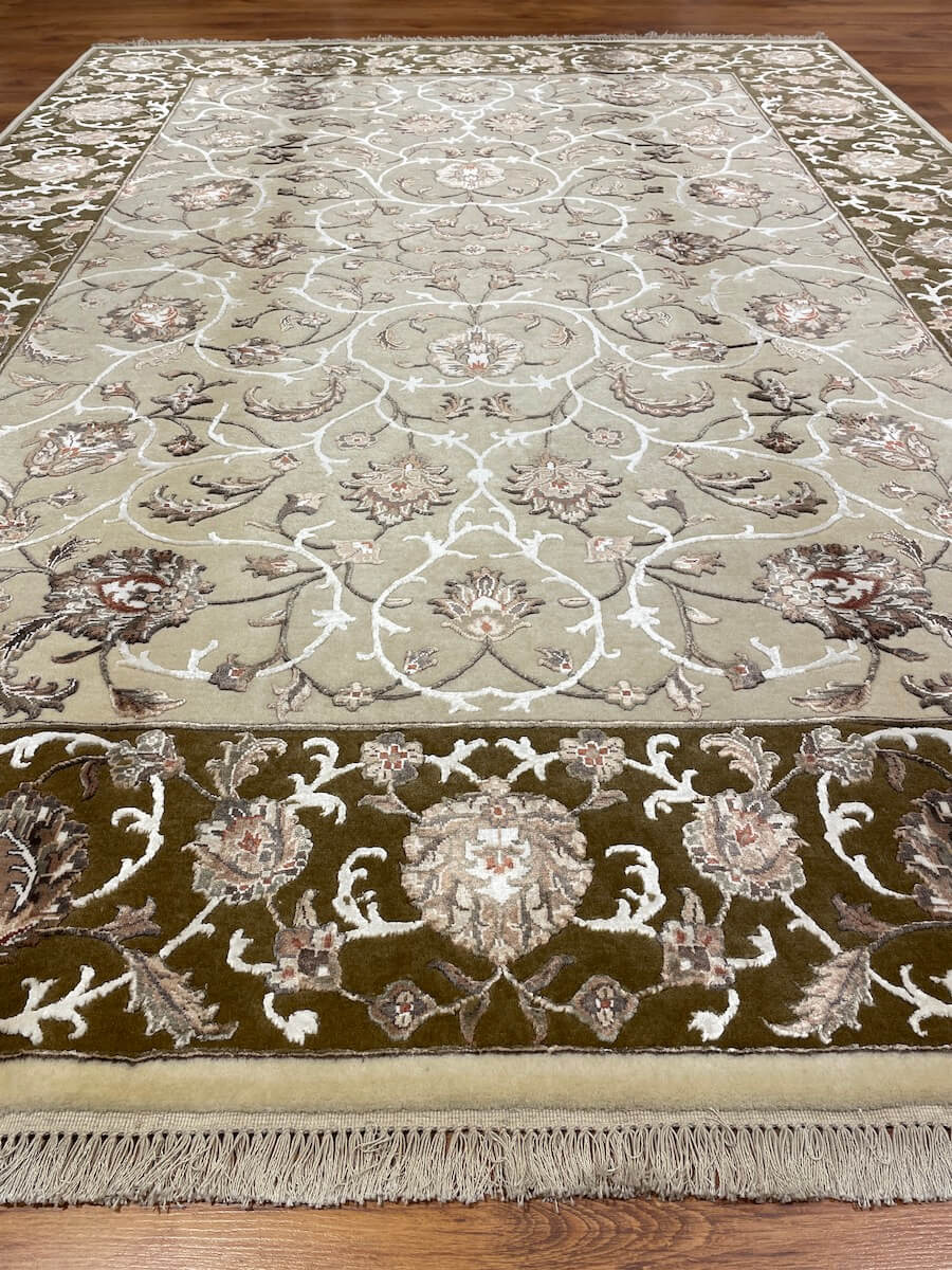 Siraze Silk-Blend Usak Handwoven Rug by Camel Carpet
