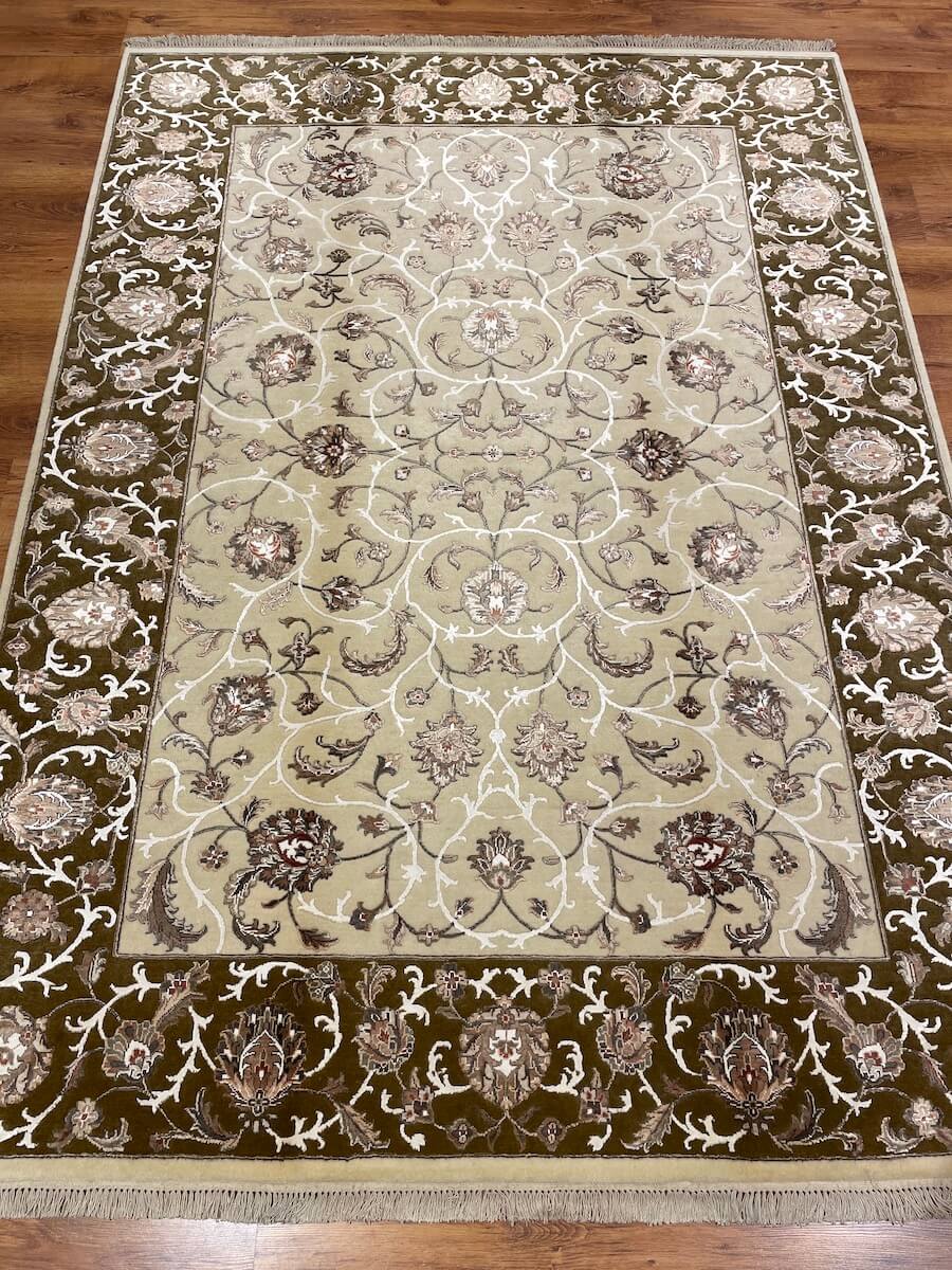Siraze Silk-Blend Usak Handwoven Rug by Camel Carpet
