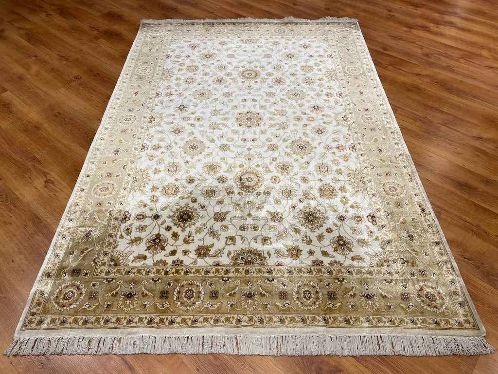 Siraze Silk-Blend Usak Handwoven Rug – 170X240 by Camel Carpet