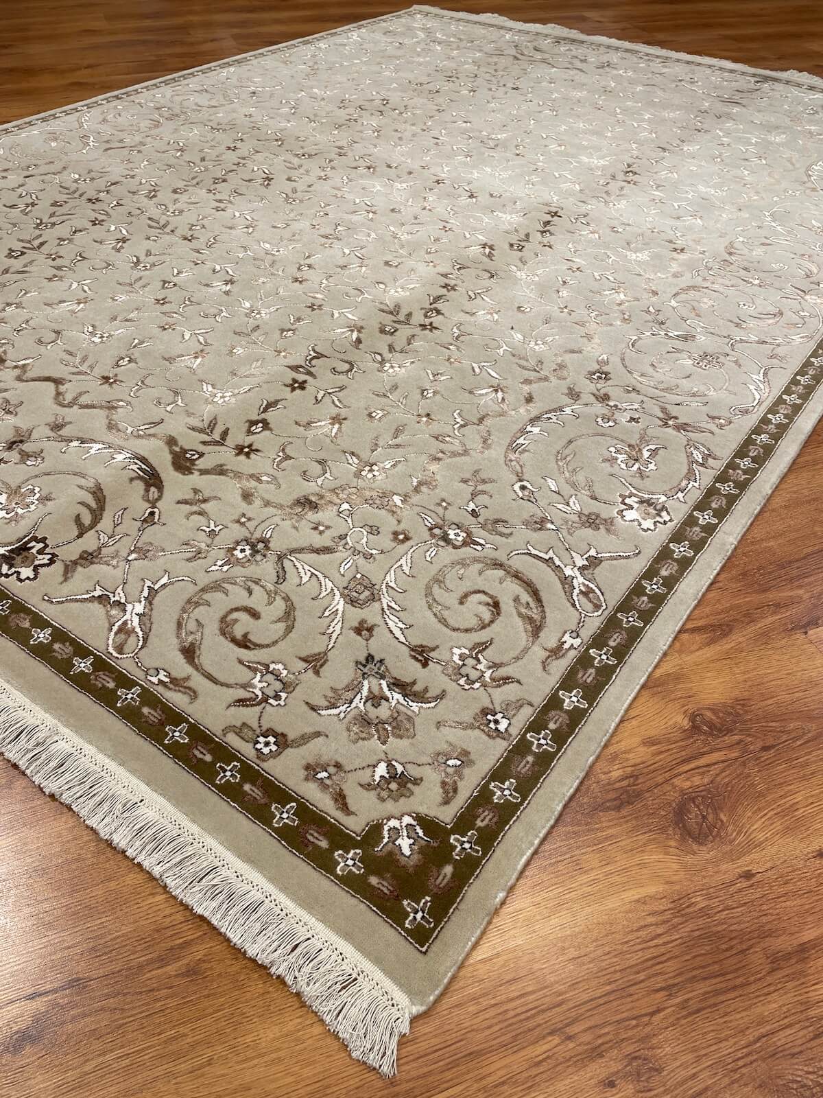 Siraze Silk-Blend Usak Handwoven Rug – 196X271 by Camel Carpet