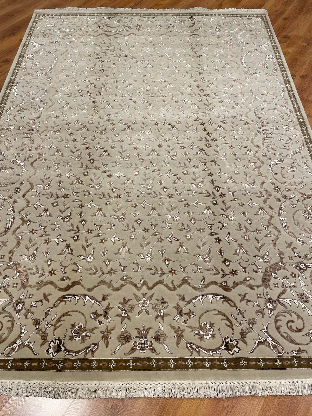 Siraze Silk-Blend Usak Handwoven Rug – 196X271 by Camel Carpet