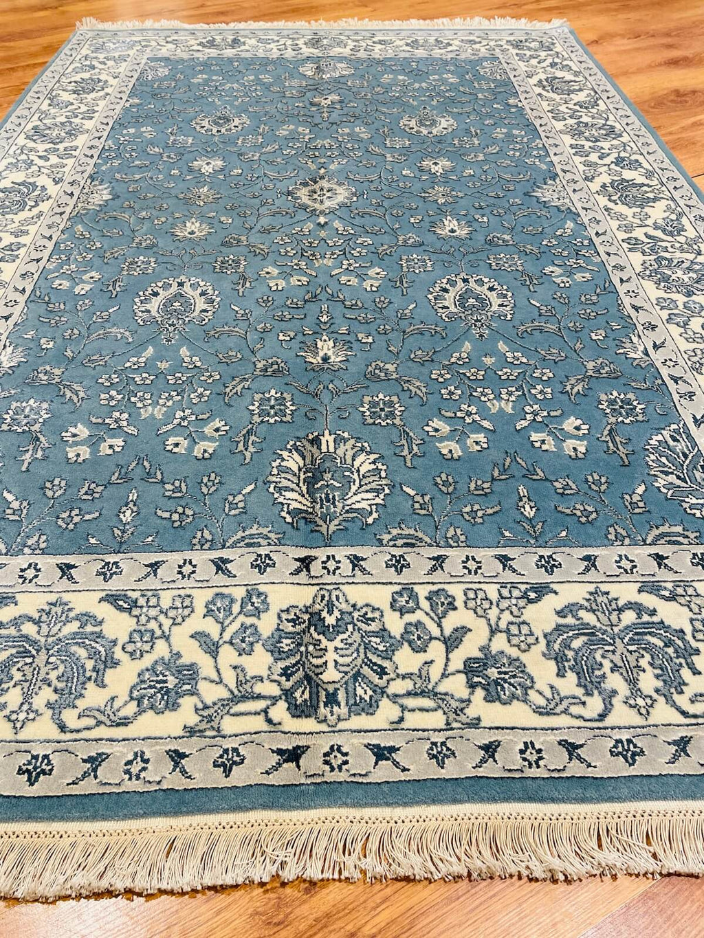 Siraze Silk-Blend Usak Handwoven Rug – 057176 by Camel Carpet