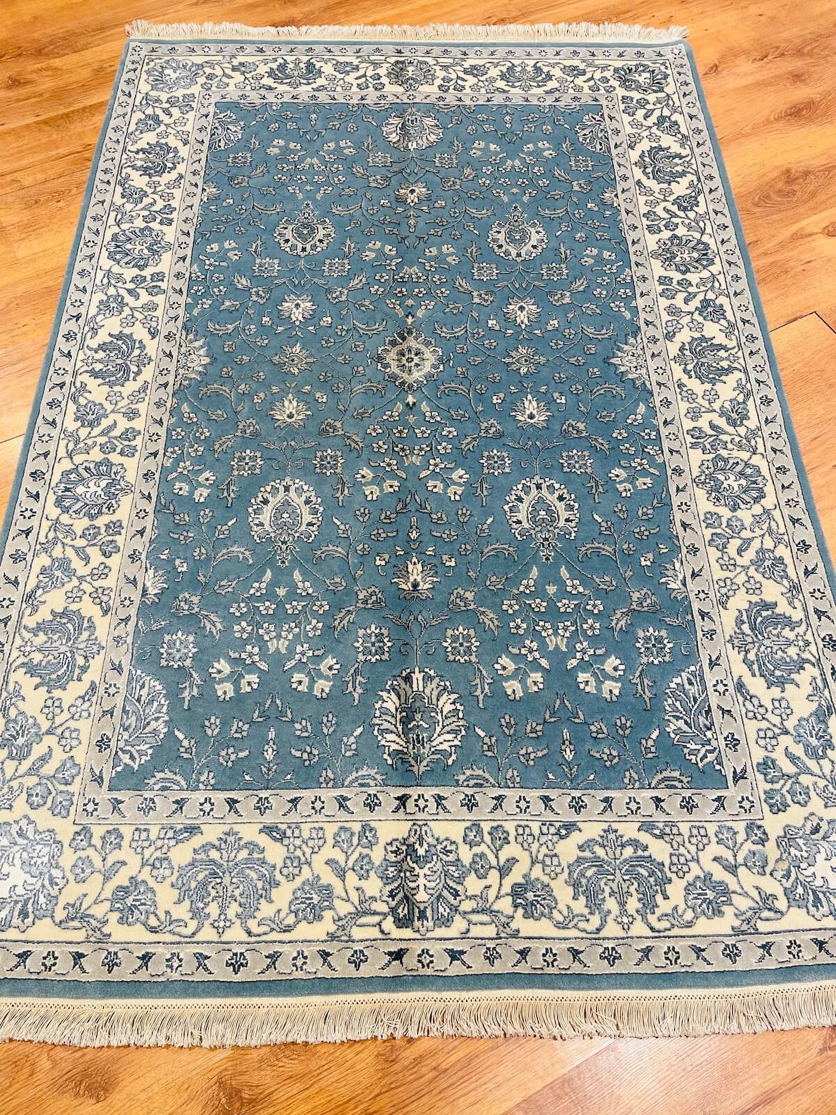 Siraze Silk-Blend Usak Handwoven Rug – 057176 by Camel Carpet