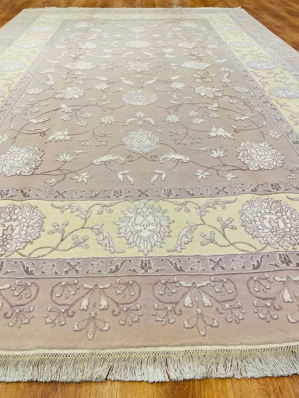 Siraze Silk-Blend Usak Handwoven Rug – 057213 by Camel Carpet