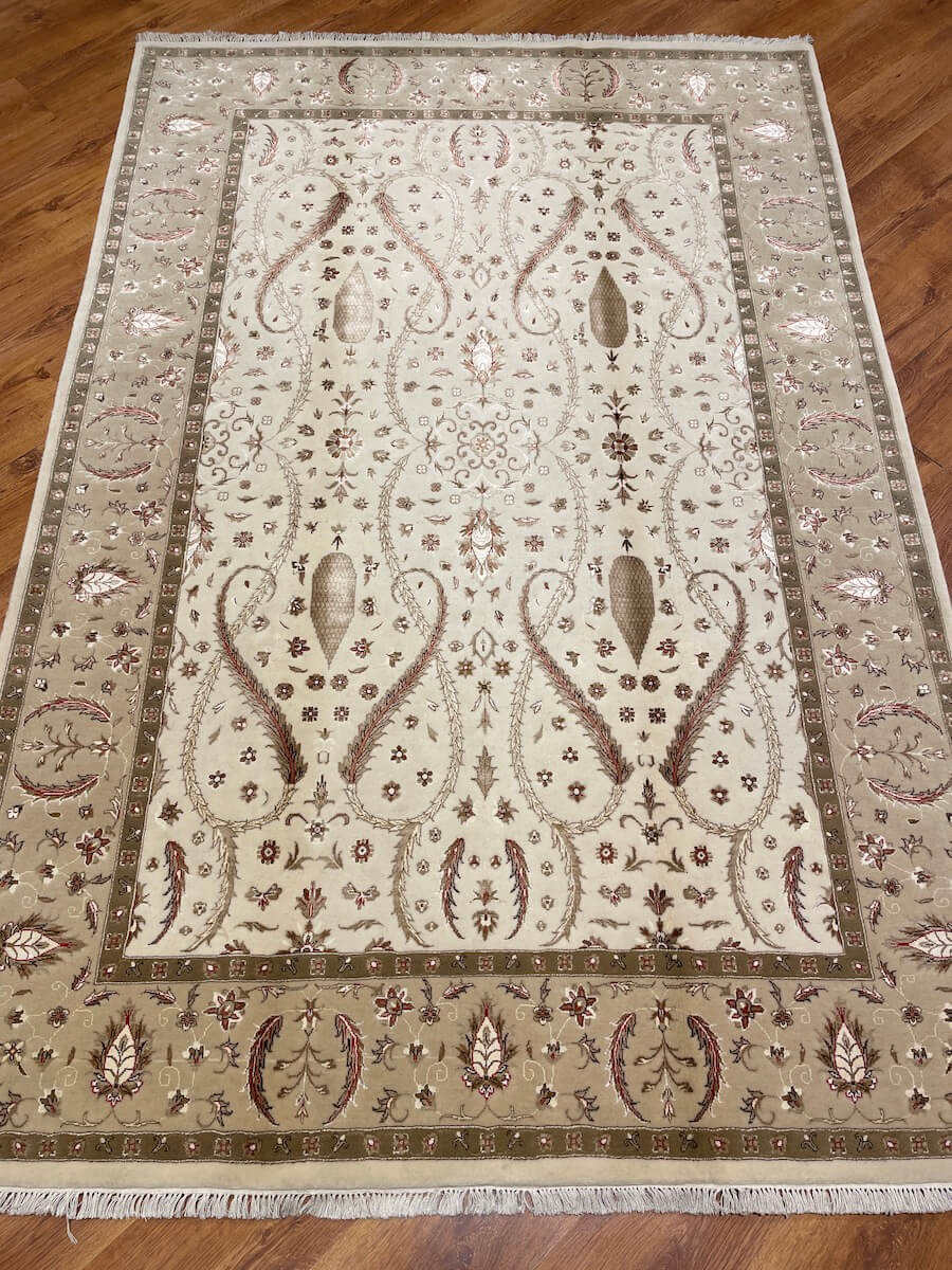Siraze Silk-Blend Usak Handwoven Rug – 163X240 by Camel Carpet