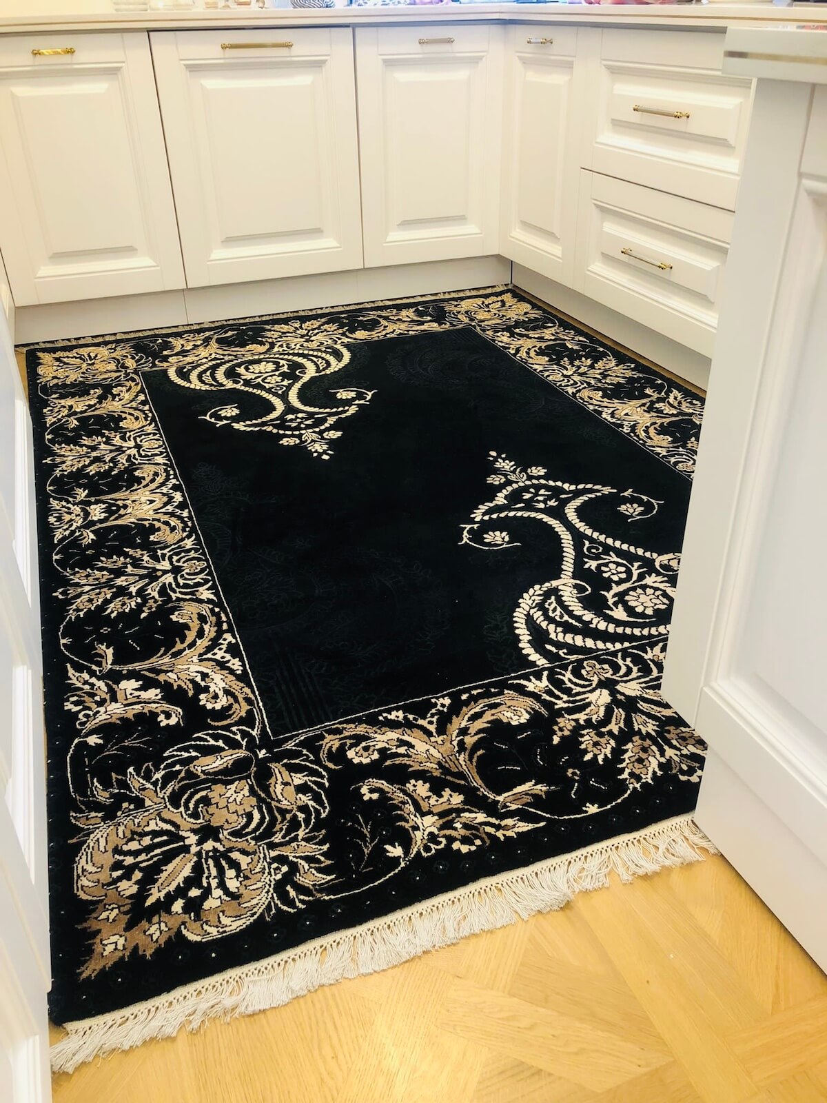 Siraze Silk-Blend Usak Handwoven Rug by Camel Carpet