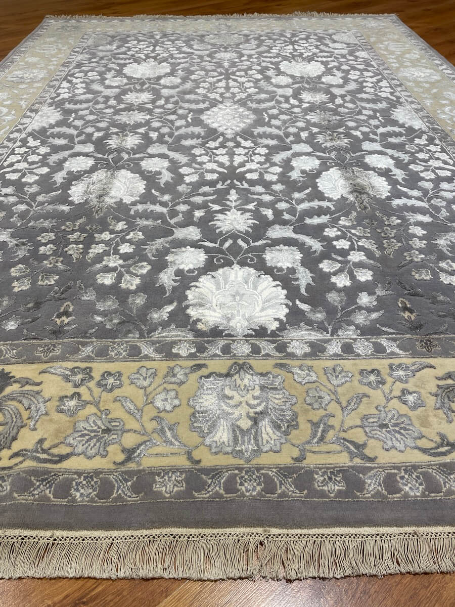 Siraze Silk-Blend Usak Handwoven Rug – 064016 by Camel Carpet