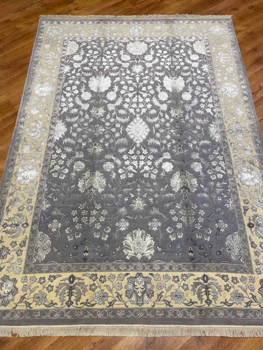 Siraze Silk-Blend Usak Handwoven Rug – 064016 by Camel Carpet
