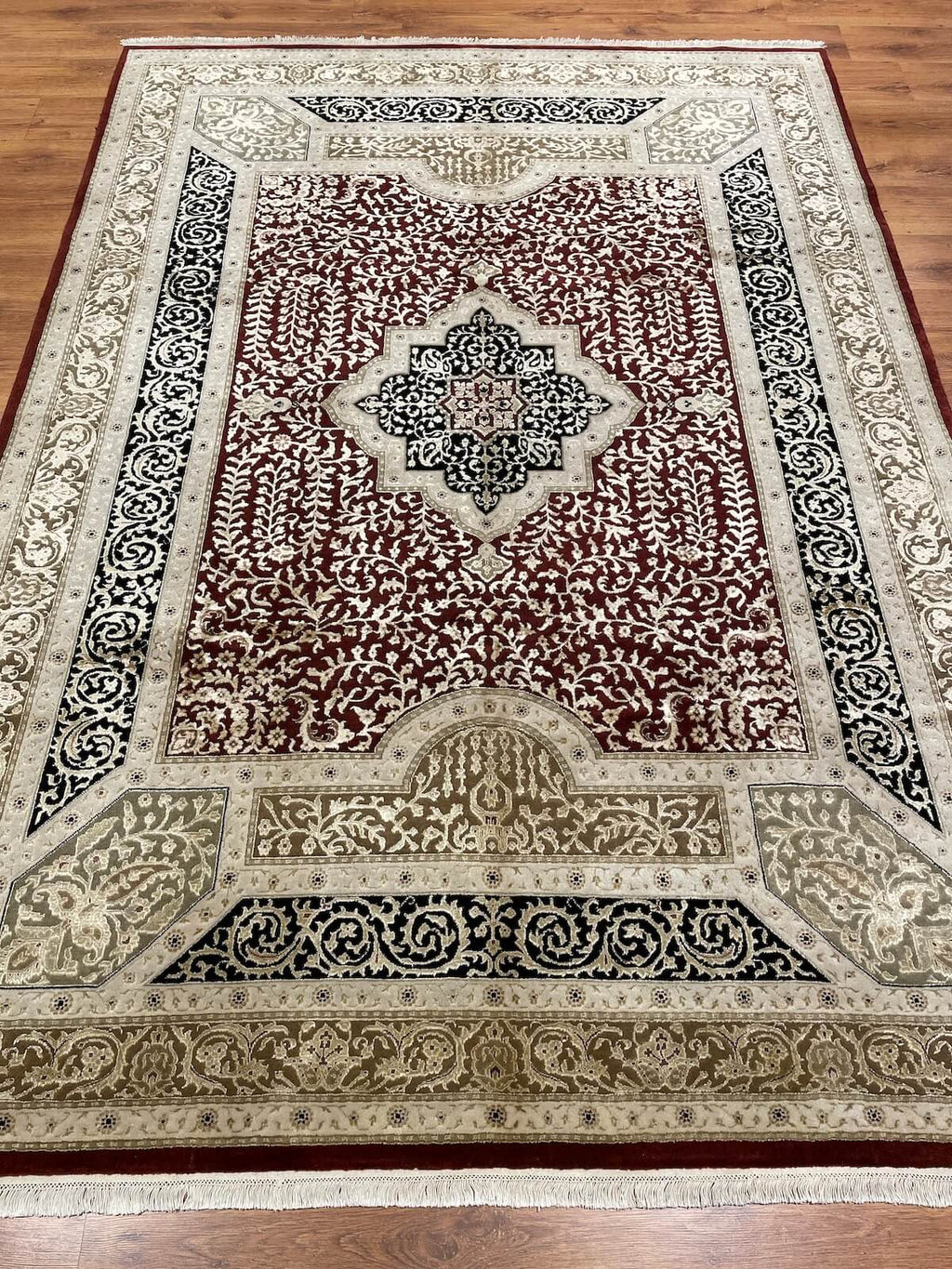 Siraze Silk-Blend Usak Handwoven Rug – 200X283 by Camel Carpet