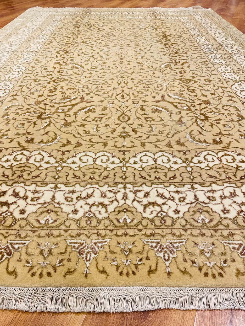 Siraze Silk-Blend Usak Handwoven Rug – 064043 by Camel Carpet