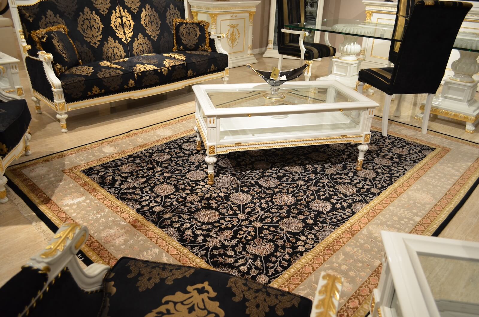 Siraze Silk-Blend Usak Handwoven Rug – 122X175 by Camel Carpet