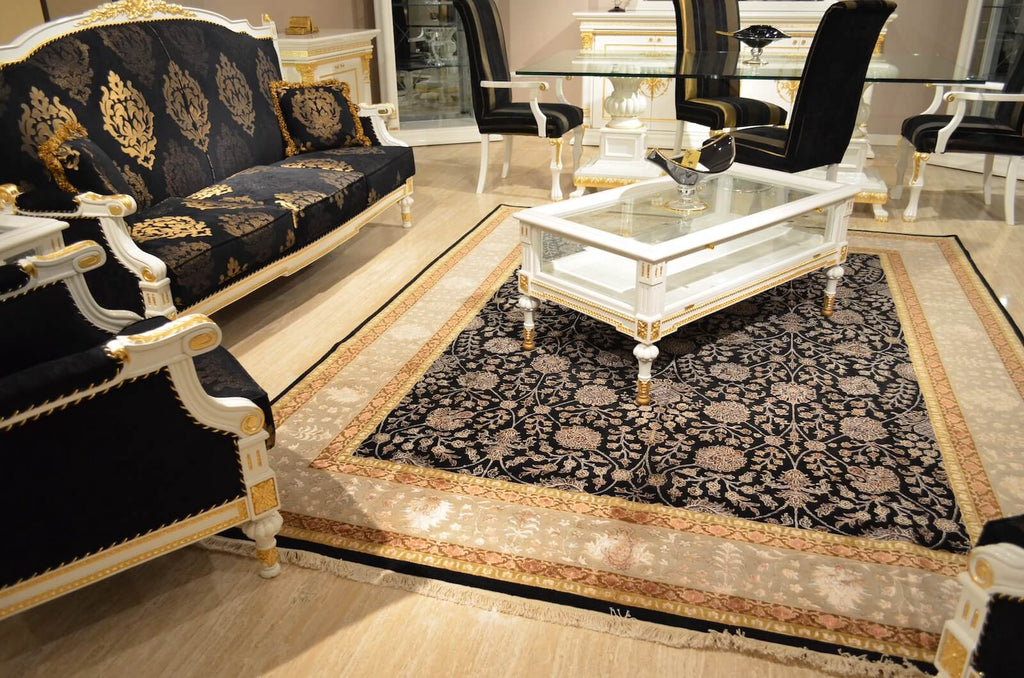 Siraze Silk-Blend Usak Handwoven Rug – 122X175 by Camel Carpet
