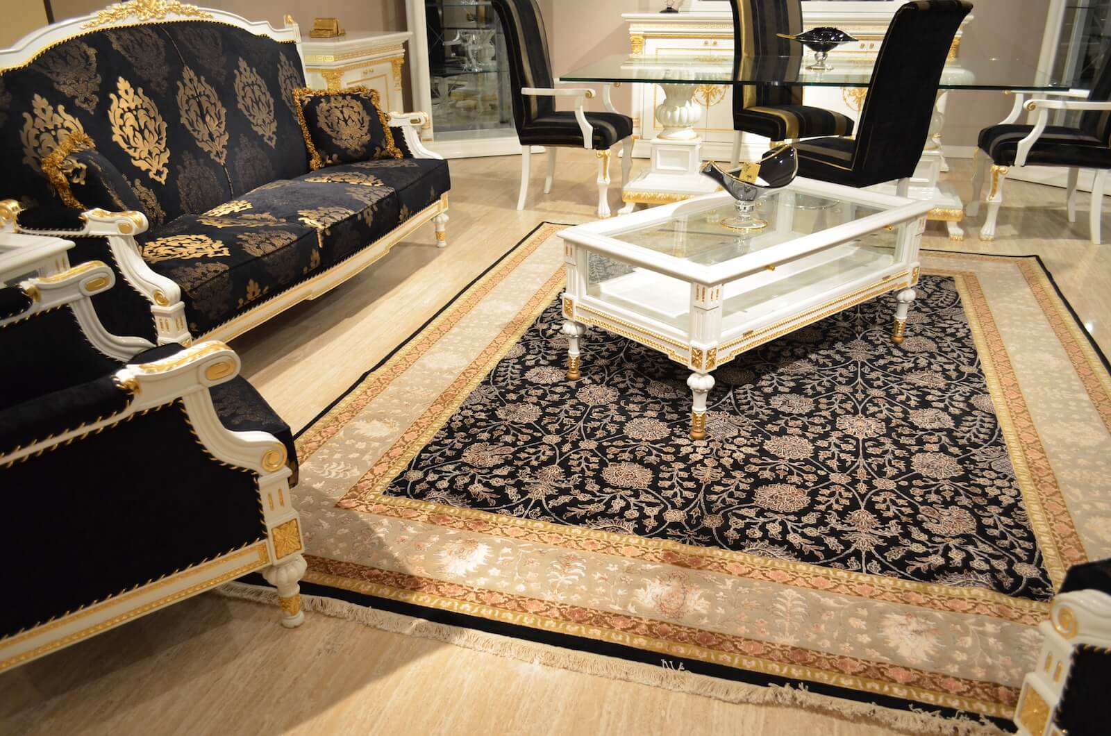 Siraze Silk-Blend Usak Handwoven Rug – 122X175 by Camel Carpet