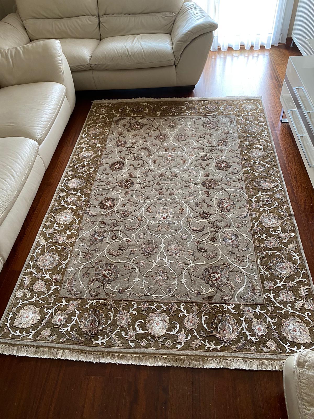 Siraze Silk-Blend Usak Handwoven Rug by Camel Carpet