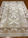 Siraze Silk-Blend Usak Handwoven Rug – 063960 by Camel Carpet