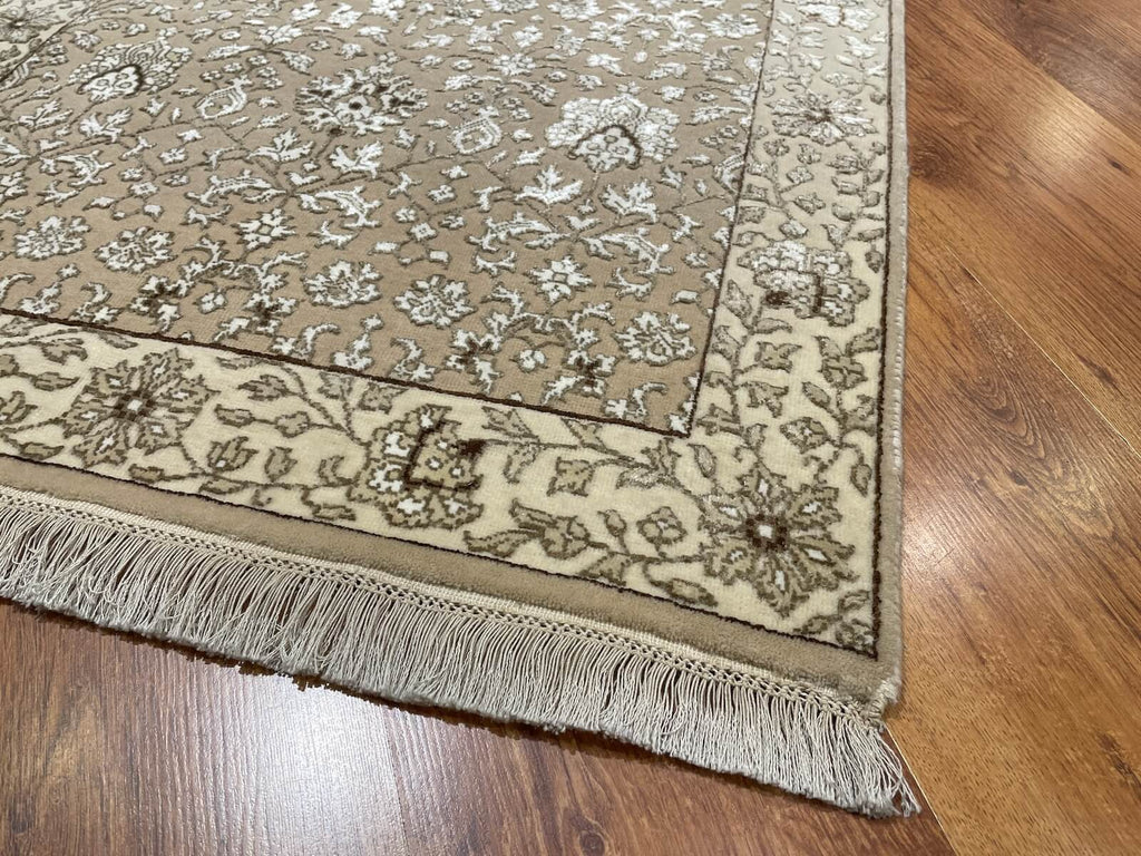 Siraze Silk-Blend Usak Handwoven Runner Rug – 057166 by Camel Carpet
