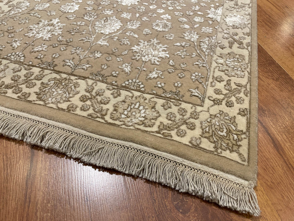 Siraze Silk-Blend Usak Handwoven Runner Rug – 76X294 by Camel Carpet