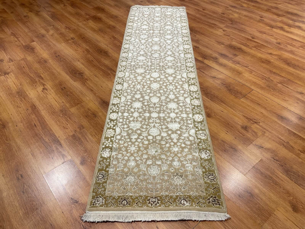 Siraze Silk-Blend Usak Handwoven Runner Rug – 064000 by Camel Carpet
