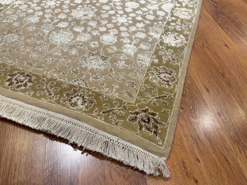 Siraze Silk-Blend Usak Handwoven Runner Rug – 064000 by Camel Carpet