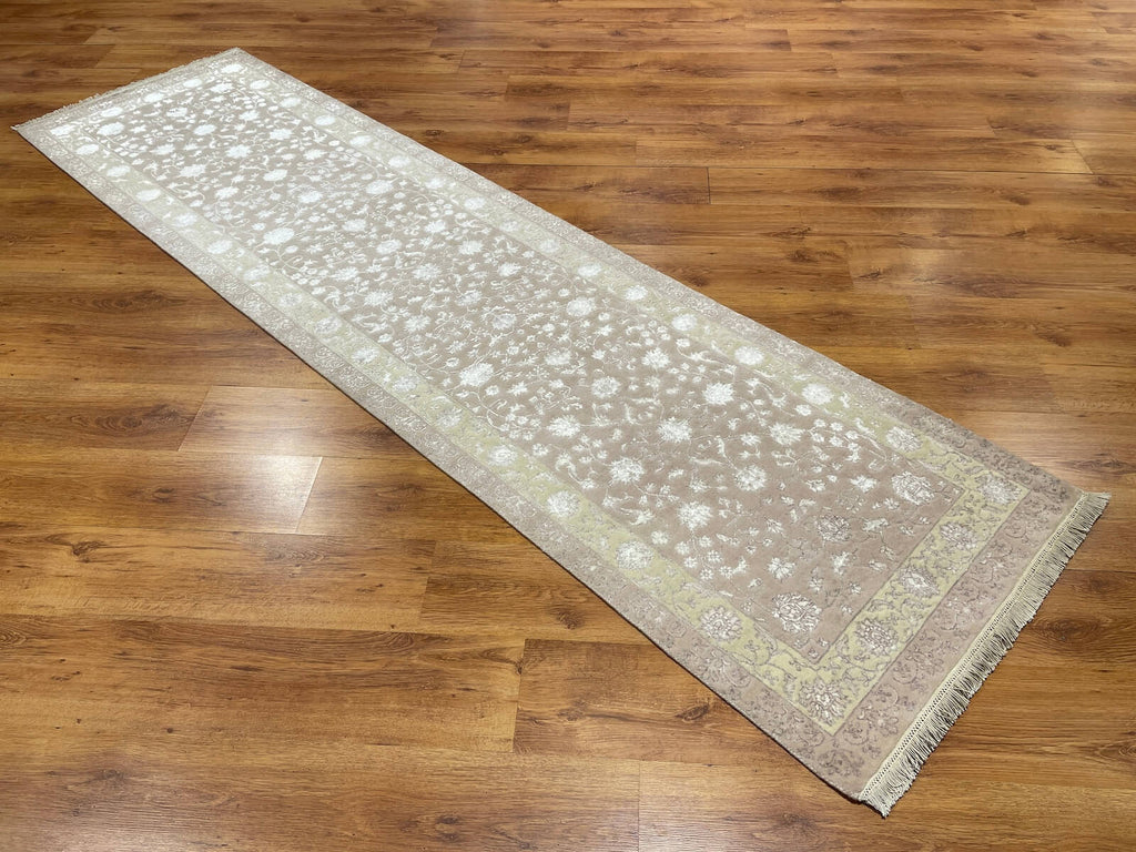 Siraze Silk-Blend Usak Handwoven Runner Rug – 064031 by Camel Carpet