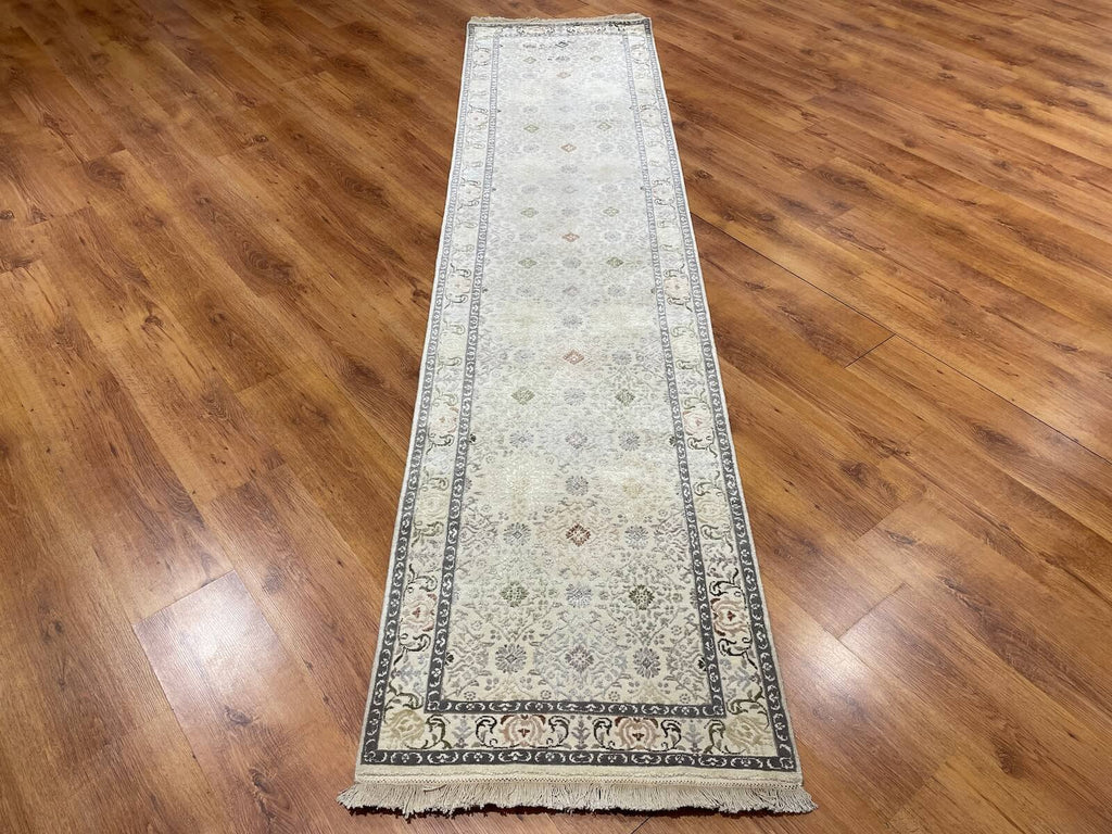 Siraze Silk-Blend Usak Handwoven Runner Rug – 057158 by Camel Carpet