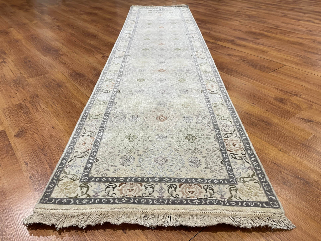 Siraze Silk-Blend Usak Handwoven Runner Rug – 057158 by Camel Carpet
