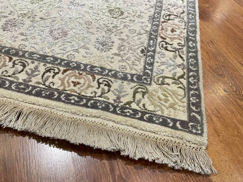 Siraze Silk-Blend Usak Handwoven Runner Rug – 057158 by Camel Carpet
